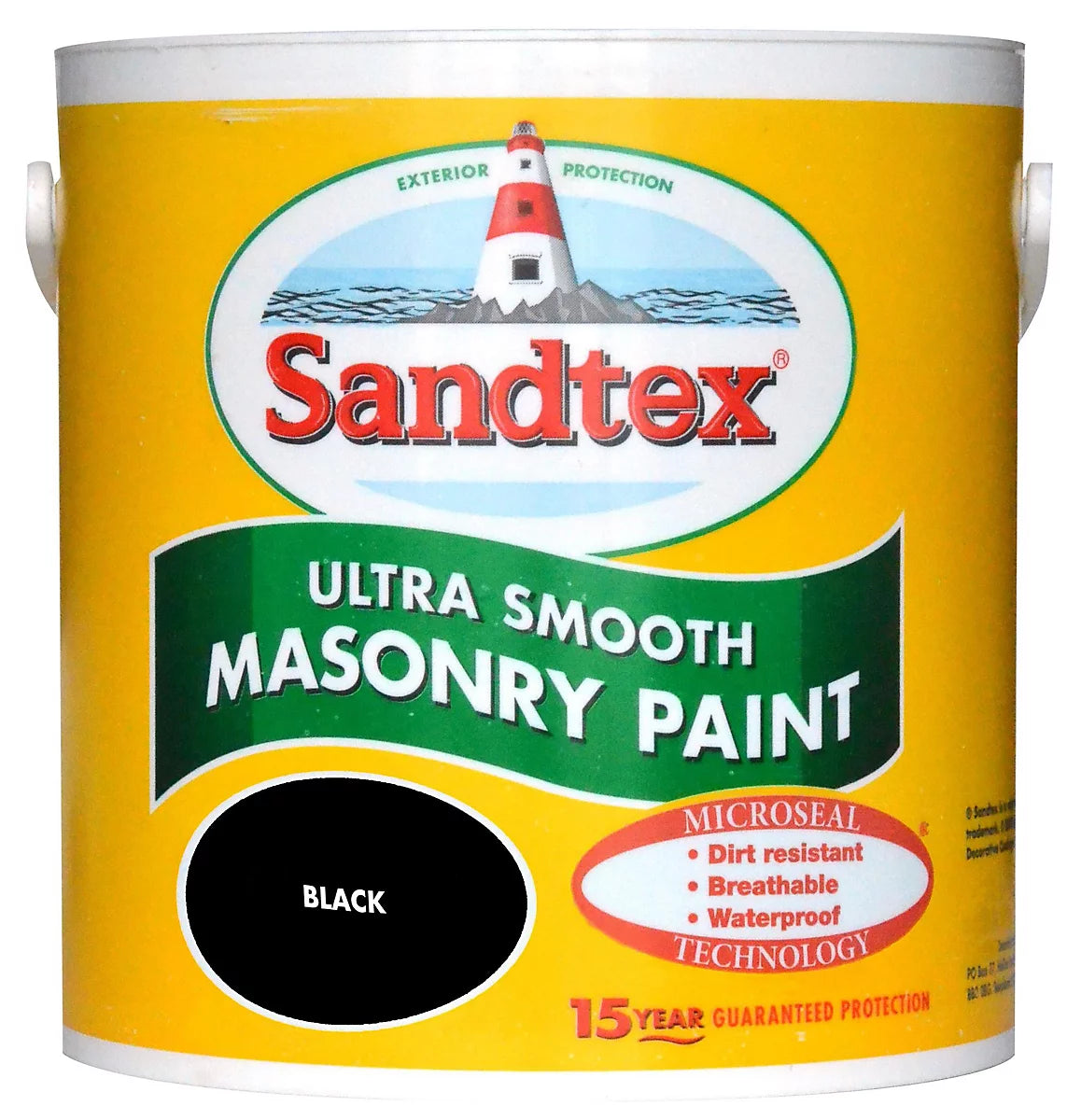 PEINTURE MURS EXTÉRIEURS LISSE NOIRE SANDTEX MICROSEAL ULTRA 2,5L