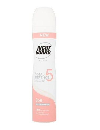 Right Guard Femme Anti-Transpirant Total Defence 5 Doux 250 ml