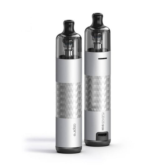 Aspire Flexus Stik Kit Silver Diamond Knurling Premium Design & Precision