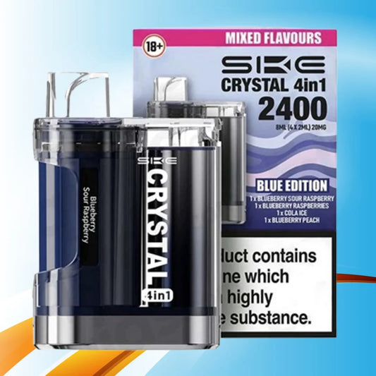 SKE Crystal 4in1 Blue Edition Blend of Mixed Flavor's up to 2400 puffs