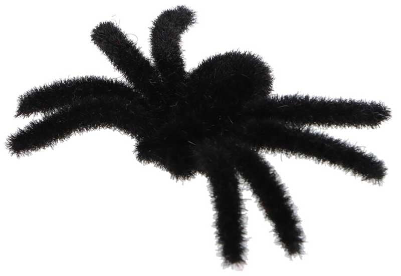 Black furry spider 7x5.5cm