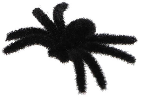 Araignée noire et velue 7x5,5cm