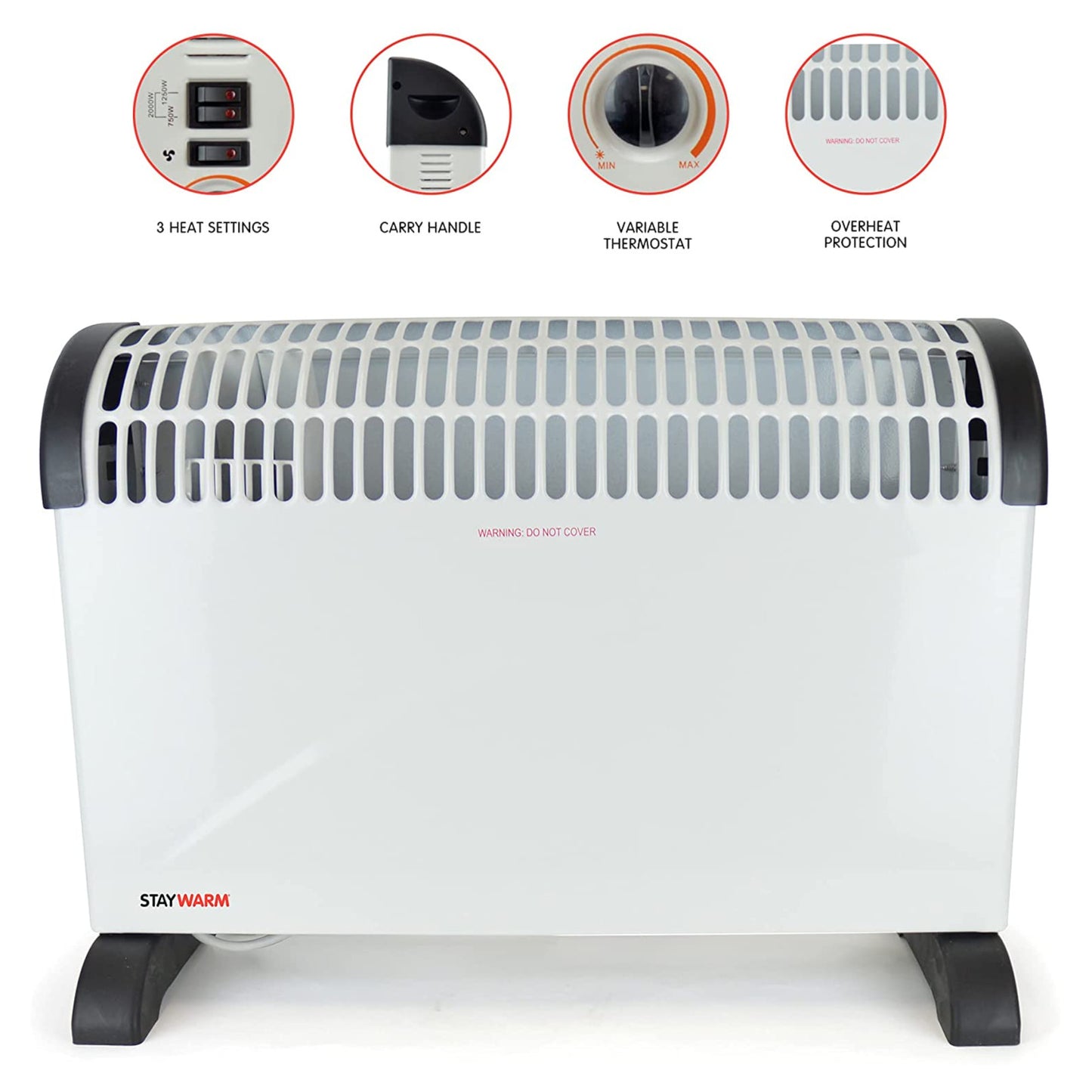 StayWarm 2000w Convector Heater - White