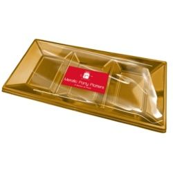 Pack of 2 Metallic 3 Section Platter Trays