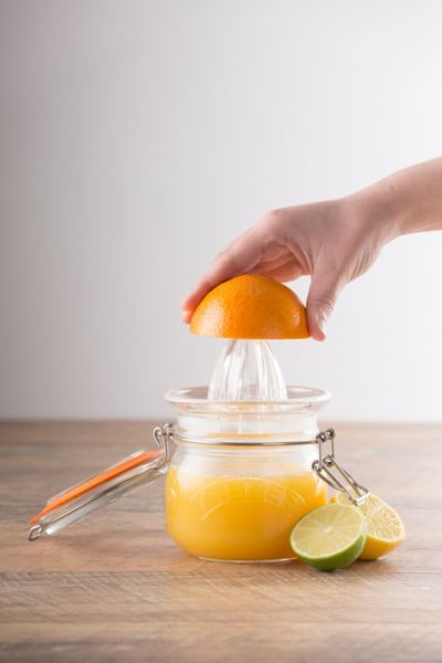 Kilner Lemon and Orange Glass Juicer Jar Set Preserving Storage 0.5 Litre Clear
