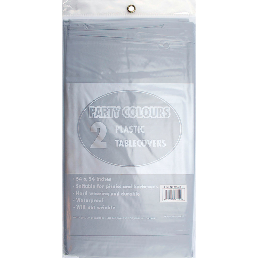 Nappes en plastique argentées - Lot de 2