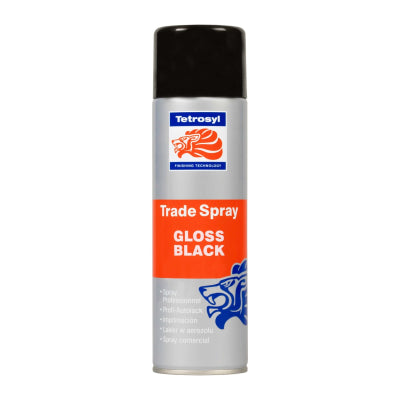 TETROSYL TRADE SPRAY GLOSS BLACK  500ML