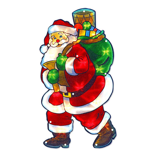 LED Santa Claus Window Silhouette Light 52×29cm Battery Operated Timer