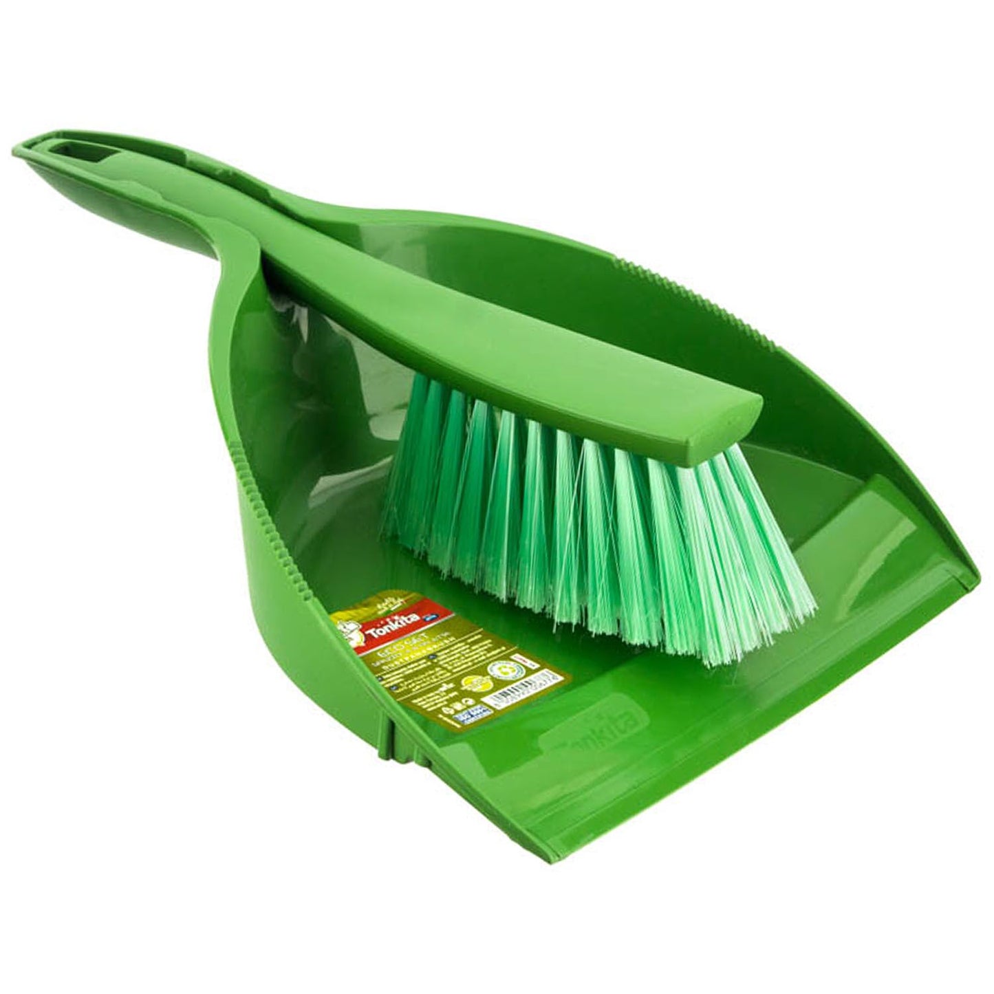 Ensemble balayette et pelle Tonkita verte,