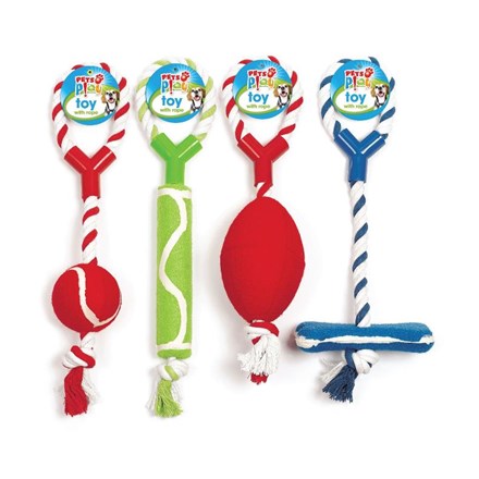 Jouet pour Chien Corde de Tirage Solide Balle de Tennis Fluorescente Matériau Poignée de Tirage 40cm, 1 Fourni