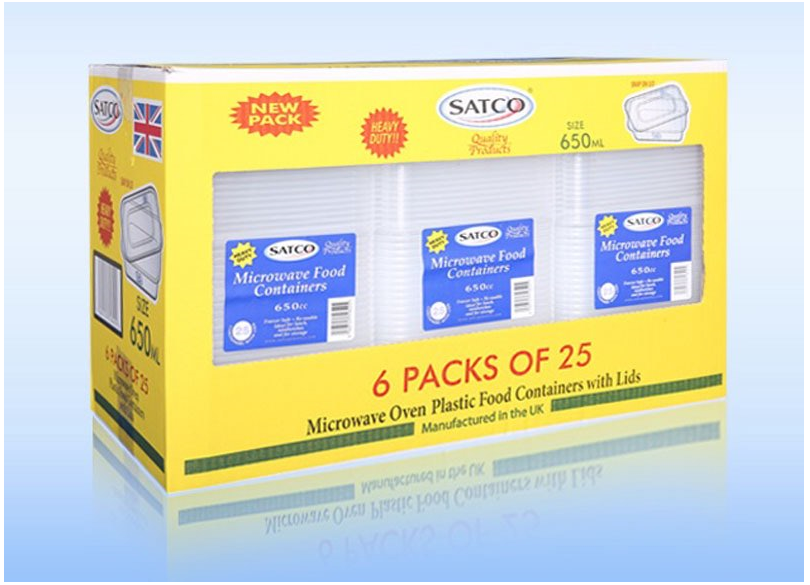 SATCO  Micro Rectangle Container & Lids 25PK