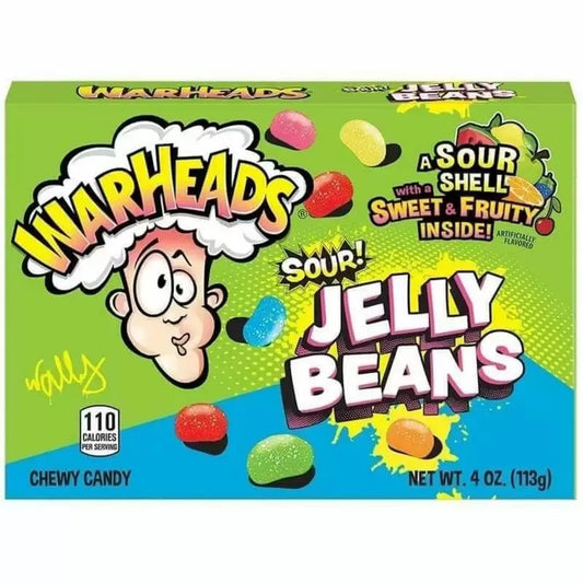 Warheads Sour Jelly Beans Chewy Candy Theatre Box 113g