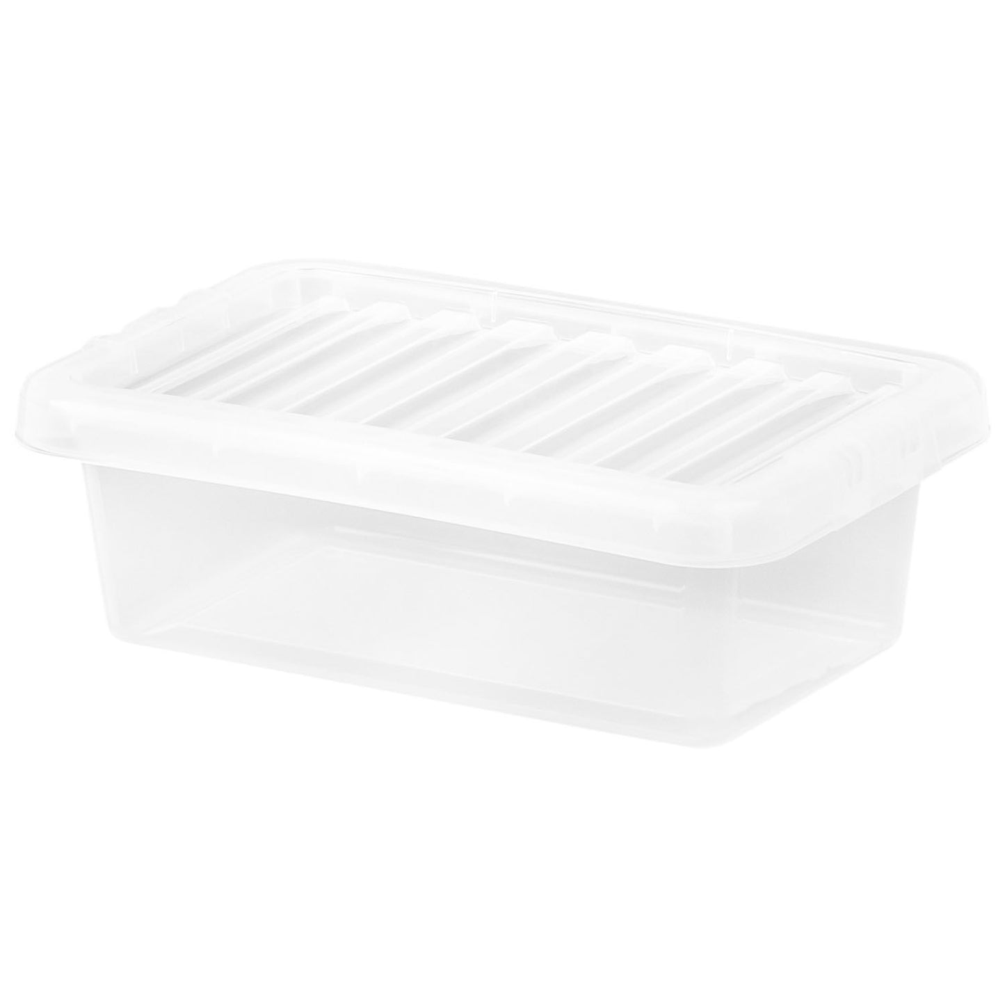 Wham Crystal 4 Litre Plastic Storage Box with Lid, Clear