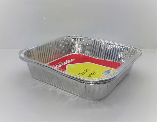 Extra Value FOIL SQUARE DISHES PK3 20.5X20.5X4.8CM