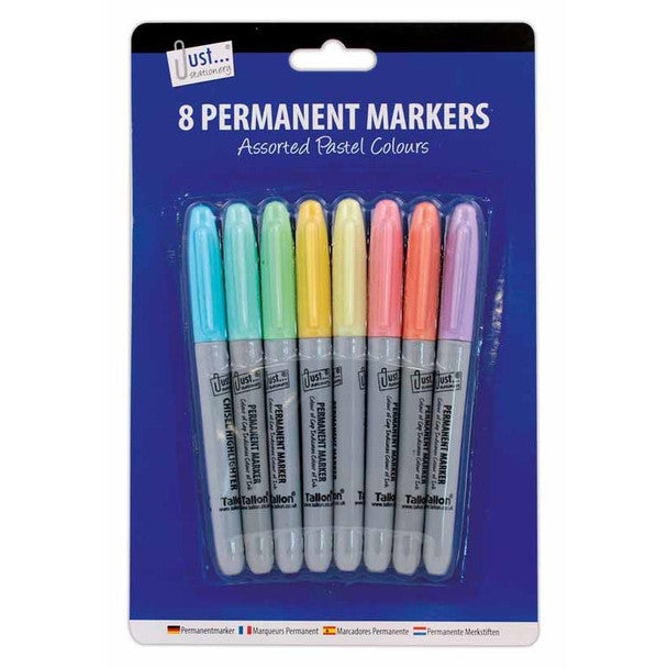 Lot de 8 marqueurs permanents aux couleurs pastel