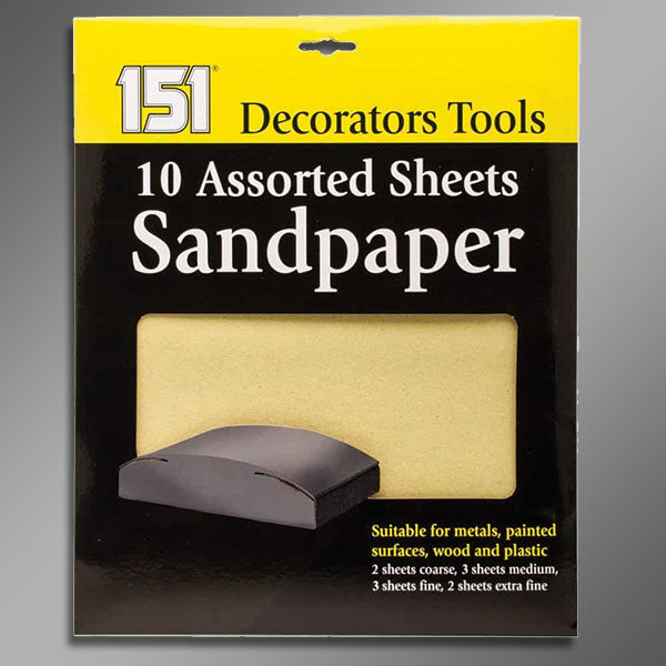 151 DECORATOR TOOL SANDPAPER ASSORTED