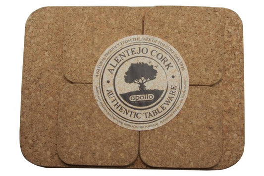 Cork Placemat+Coaster Set 4
