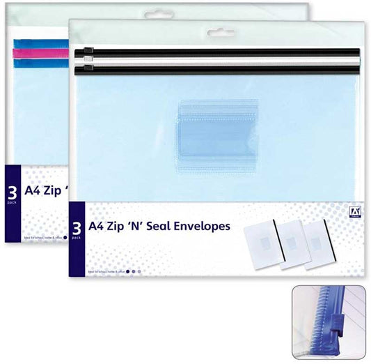 ANKER FILE ZIP N SEAL ENVELOPES 3pk