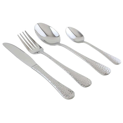 Apollo  Stainless Steel MARTELE Cutlery Set of 16 Piece Silver