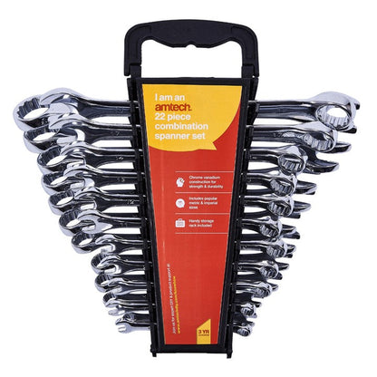Amtech 11 piece combination spanner set with storage rack
