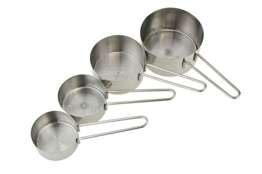 APOLLO ENSEMBLE DE 4 TASSES À MESURER SOUS CARTE EN ACIER INOXYDABLE