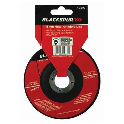 Disque à meuler le métal BLACKSPUR 115 x 6 mm -