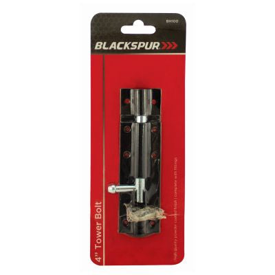 BLACKSPUR 4" TOWER BOLT BLACK