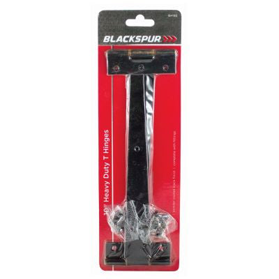 PAIRE DE CHARNIÈRES EN T ROBUSTES BLACKSPUR 10" (AVEC ACCESSOIRES) - NOIRES