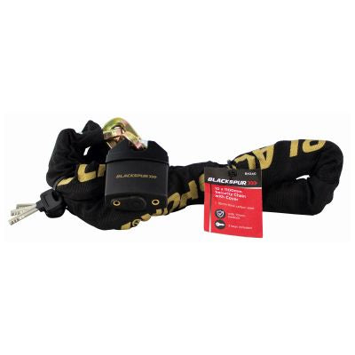 CHAÎNE ET CADENAS DE SÉCURITÉ BLACKSPUR 1,1 M X 10 MM