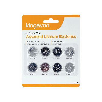 BLACKSPUR LOT DE 8 PILES AU LITHIUM 3 V ASSORTIES