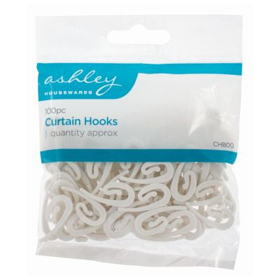 BLACKSPUR 100PC CURTAIN HOOKS