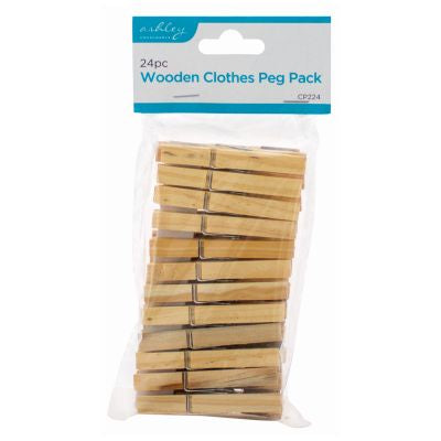 BLACKSPUR LOT DE 24 PINCES À LINGE EN BOIS