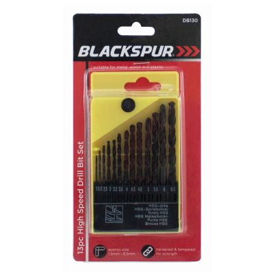 Blackspur - Steel HSS Drill Bit Set - 1.5-6.5mm - 13pc