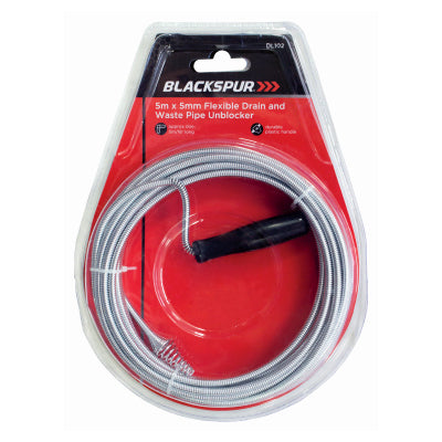 DÉBOUCHEUR DE CANALISATION FLEXIBLE BLACKSPUR 5 M X 5 MM