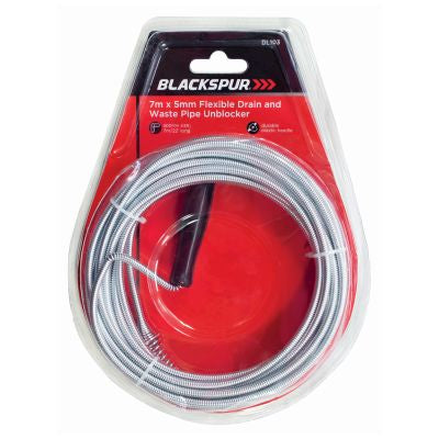 DÉBOUCHEUR DE CANALISATION FLEXIBLE BLACKSPUR 7 M x 5 MM