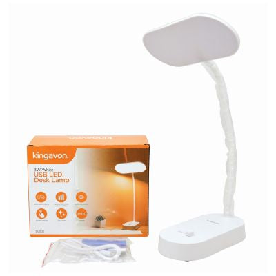 LAMPE DE BUREAU À LED USB 8W BLACKSPUR - BLANCHE