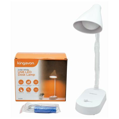 Lampe de bureau à LED USB BLACKSPUR 2,4 W - Blanche