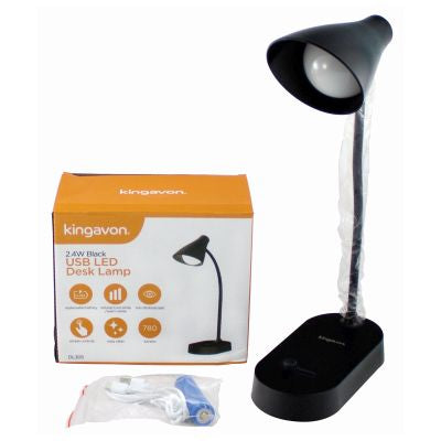 BLACKSPUR 2.4W USB LED DESK LAMP - BLACK
