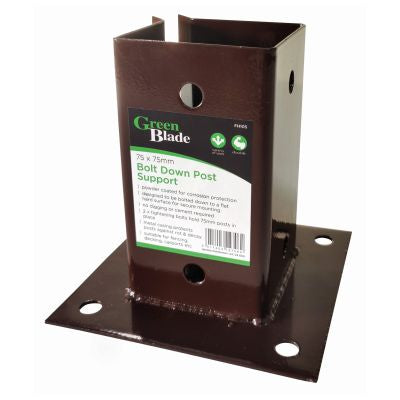 SUPPORT DE POTEAU À FIXATION AU SOL BLACKSPUR - 75 X 75MM