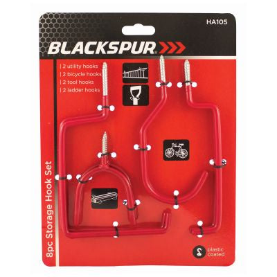 BLACKSPUR 8 PC STORAGE HOOK SET
