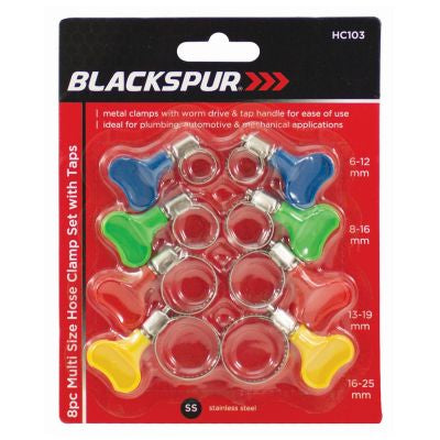 BLACKSPUR KIT 8 COLLIERS DE SERRAGE MULTITAILLES AVEC ROBINETS
