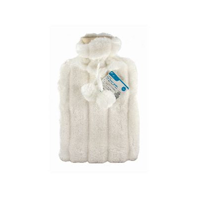 BOUILLOTTE BLACKSPUR 2L AVEC HOUSSE EN FAUSSE FOURRURE PELUCHE - CRÈME
