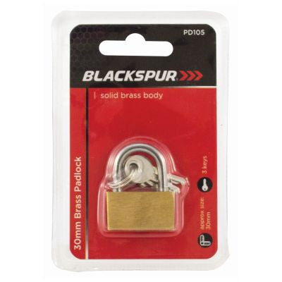 BLACKSPUR 30MM BRASS PADLOCK