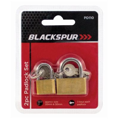 BLACKSPUR 2 PCE PADLOCK SET
