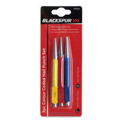 BLACKSPUR ENSEMBLE DE 3 CHASSE-CLOUS CODÉS PAR COULEUR