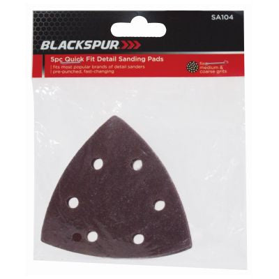 BLACKSPUR QUICK FIT DETAIL SANDING PADS 5PCE