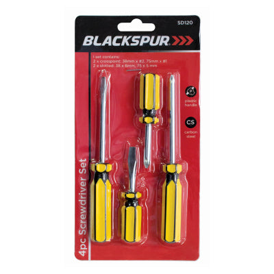 JEU DE TOURNEVIS 4 PIÈCES BLACKSPUR