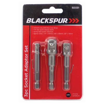 BLACKSPUR 3PC SOCKET ADAPTOR SET