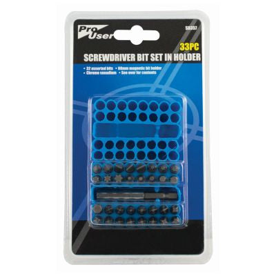 BLACKSPUR 33PC SCREWDRIVER BIT SET IN HOLDER