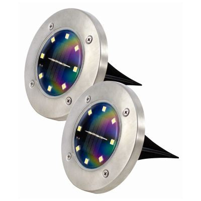 BLACKSPUR 2 LAMPES SOLAIRES SOUTERRAINES 8 SMD POUR ALLÉE